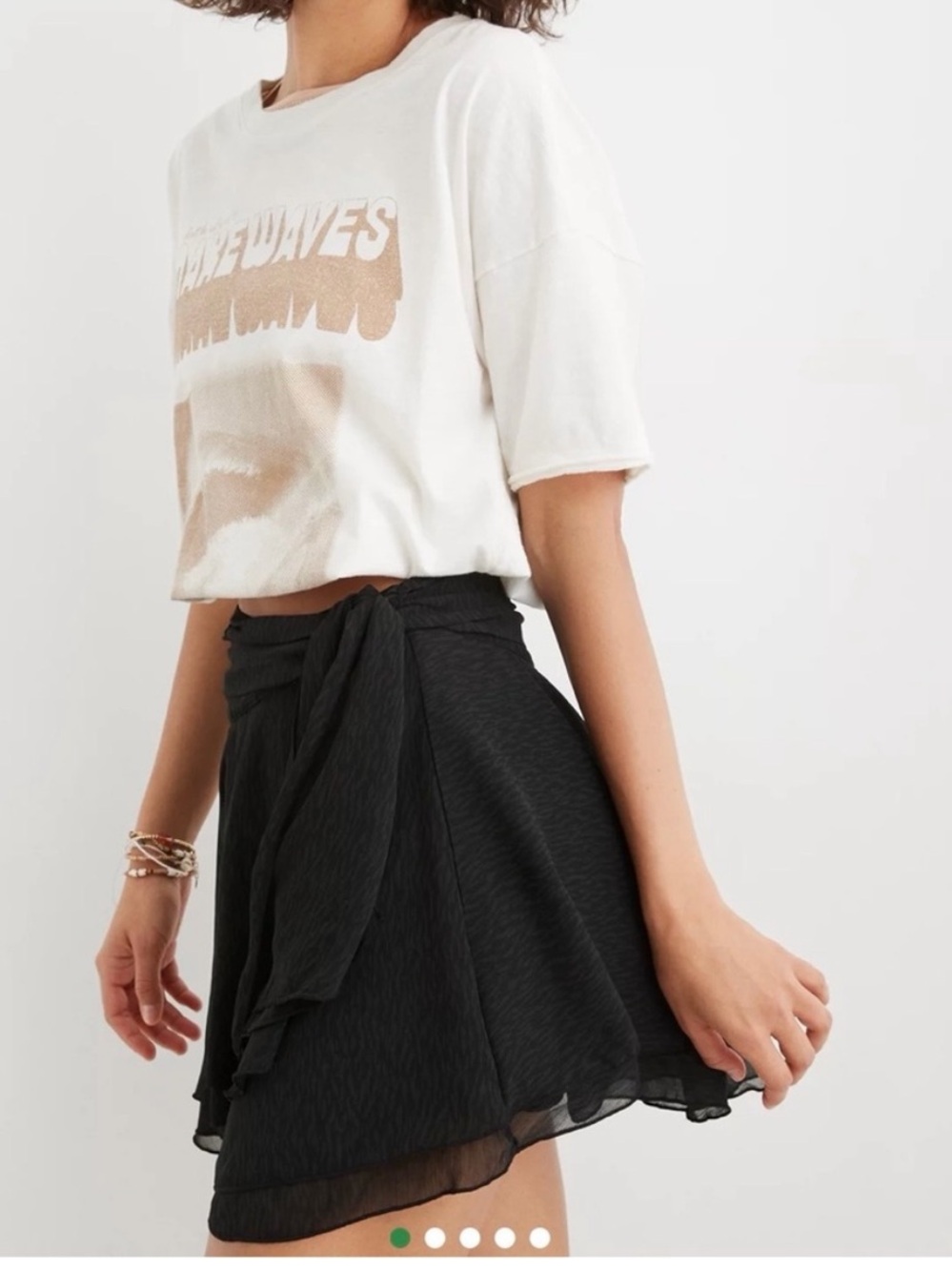 aerie animal print Black Skirt